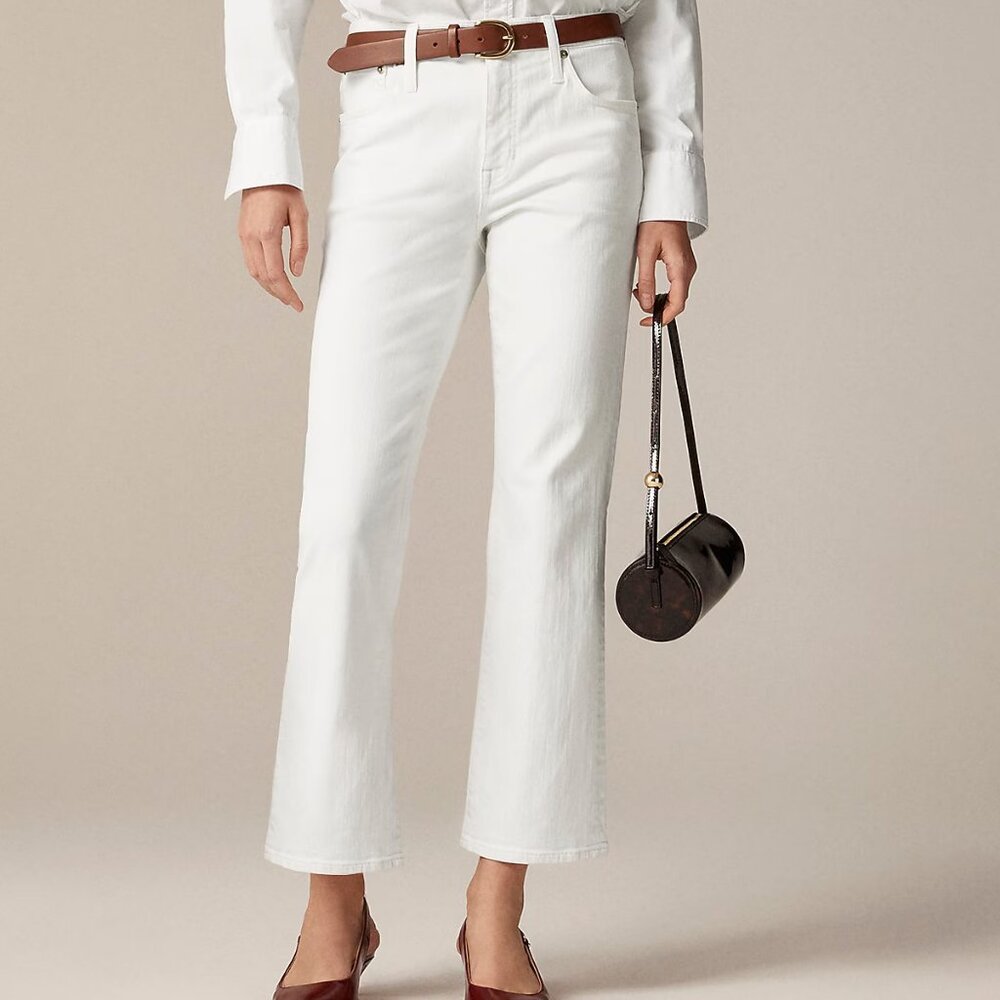 NWT J Crew Mid-Rise Kickout Jeans White 28 - Picture 1 of 3